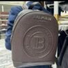Balmain Paris Leather Backpack