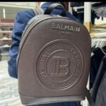 Balmain Paris Leather Backpack