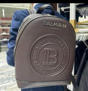 Balmain Paris Leather Backpack