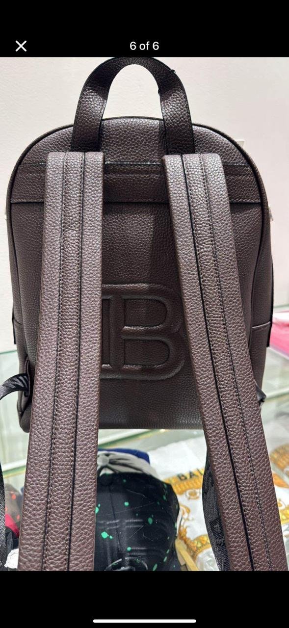Balmain Paris Leather Backpack
