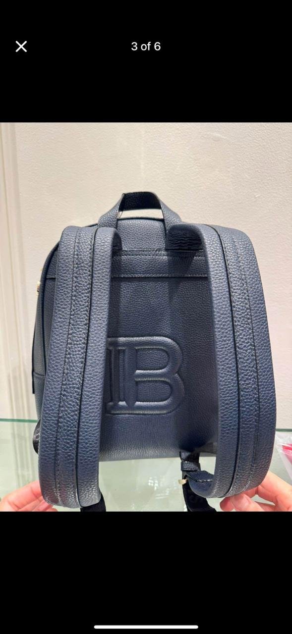 Balmain Paris Leather Backpack