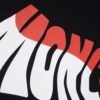 270g Double-Yarn MNCLER Wave Logo Tee – Black/White (S–XXL)