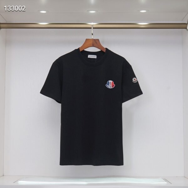 230g Double Yarn Embroidered Tee – Black/White (S–XXL)