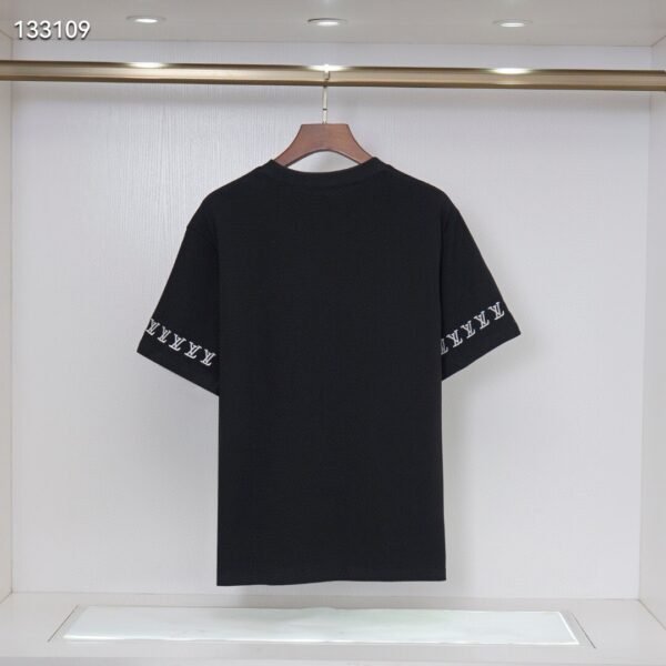 2025 SS Embroidered Logo Tee – 270g Double-Yarn Cotton, Black/White (S–XXL)
