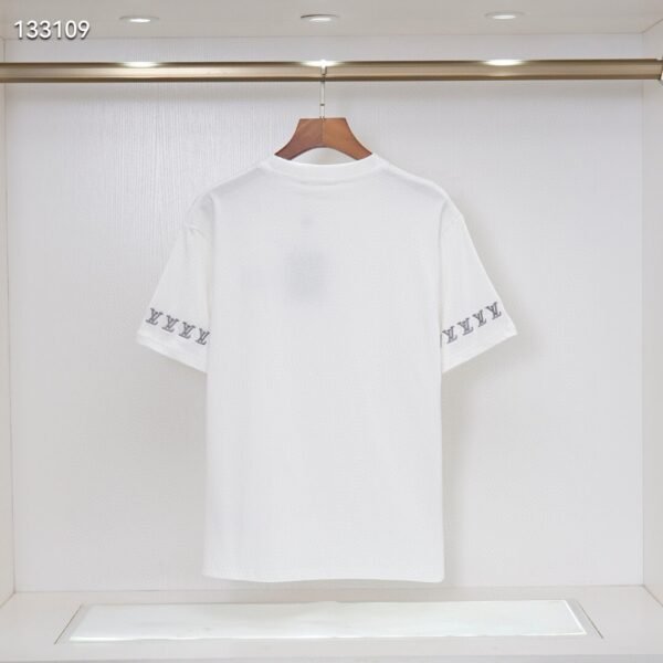 2025 SS Embroidered Logo Tee – 270g Double-Yarn Cotton, Black/White (S–XXL)