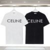 25SS Logo Print T-Shirt – 260g Cotton (S–2XL, Black/White)