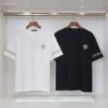 2025 SS Embroidered Logo Tee – 270g Double-Yarn Cotton, Black/White (S–XXL)