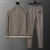 Autumn/Winter Jacquard Sports Suit – Stand Collar, Raglan Sleeves (M–3XL)