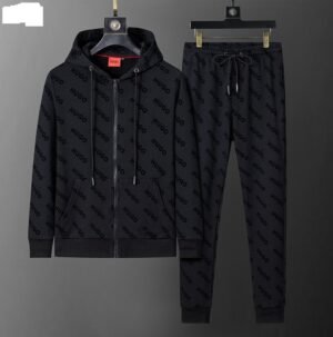 Men’s Autumn & Winter 350g Flocking Sports Sweatshirt – Black, M-3XL