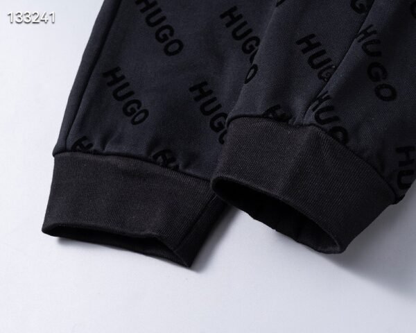 Men’s Autumn & Winter 350g Flocking Sports Sweatshirt – Black, M-3XL