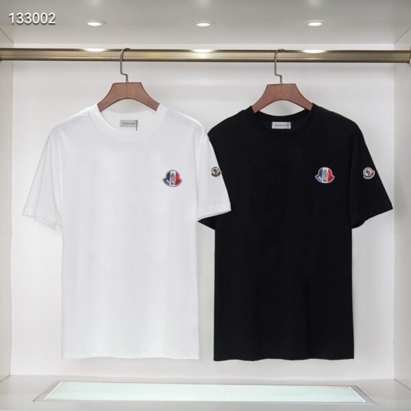 230g Double Yarn Embroidered Tee – Black/White (S–XXL)