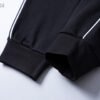 Autumn/Winter Stand-Up Collar Sports Suit – 380g Cotton, White Side Stripes (M–3XL)