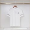 2025 SS Embroidered Logo Tee – 270g Double-Yarn Cotton, Black/White (S–XXL)
