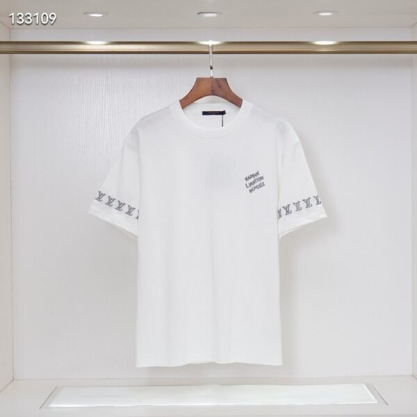 2025 SS Embroidered Logo Tee – 270g Double-Yarn Cotton, Black/White (S–XXL)