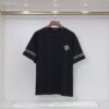 2025 SS Embroidered Logo Tee – 270g Double-Yarn Cotton, Black/White (S–XXL)