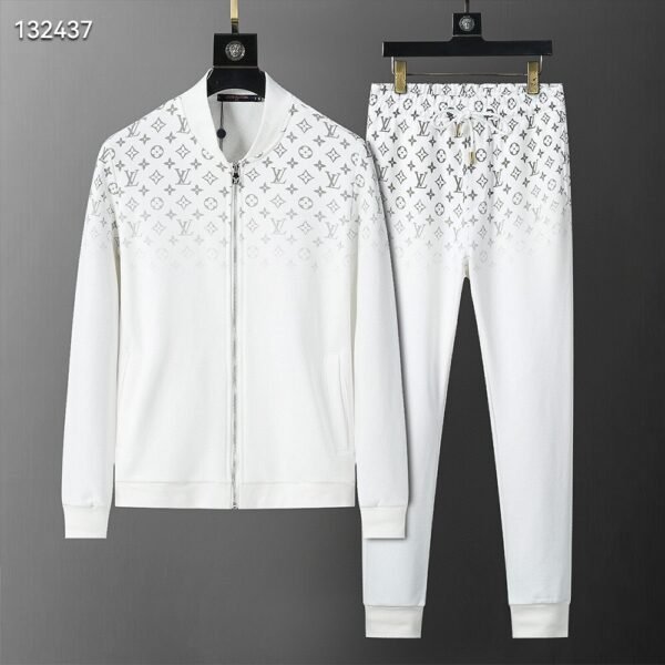 White Gradient Cotton Tracksuit