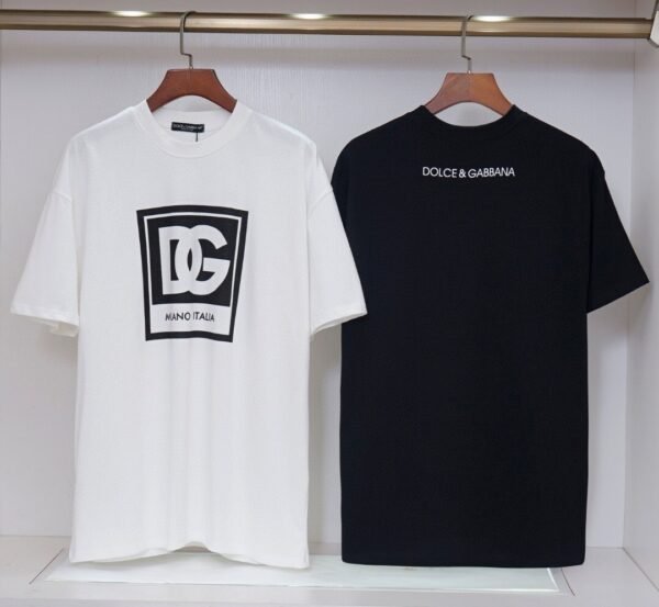 Pure Cotton DG Logo Tee – Front & Back Print (S–XXL)