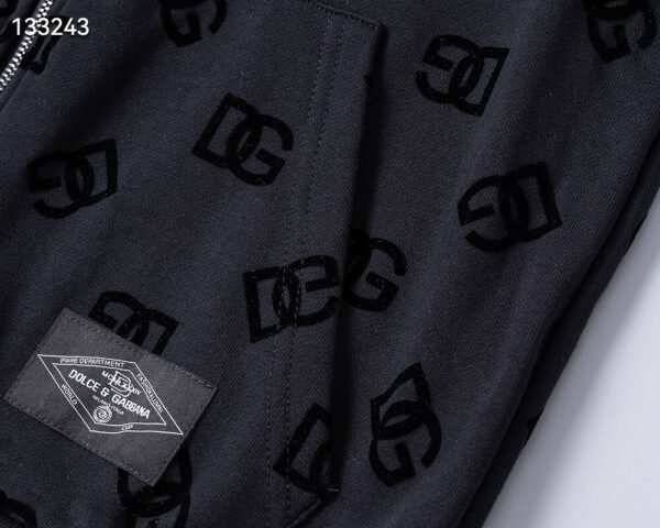 Autumn/Winter 350g Flocked Sports Suit – Black (M–3XL)