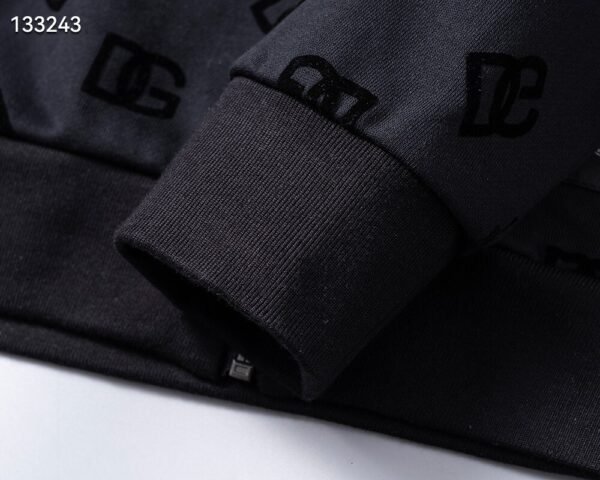Autumn/Winter 350g Flocked Sports Suit – Black (M–3XL)