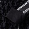 Autumn/Winter 350g Sports Sweatsuit – Flocked Print, Black (M–3XL)