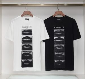New Arrival 230g Double Yarn Short Sleeve Tee – Black & White, S-XXL