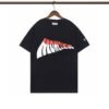 270g Double-Yarn MNCLER Wave Logo Tee – Black/White (S–XXL)
