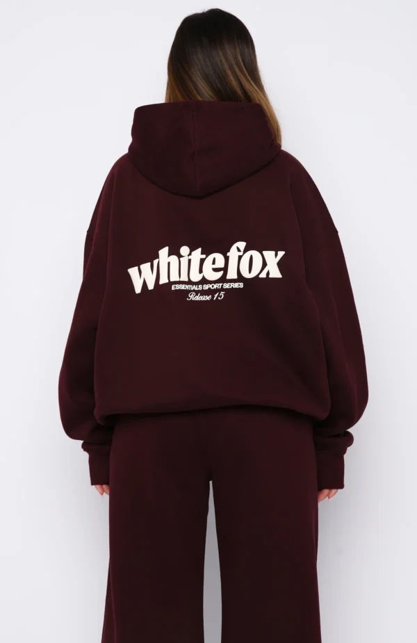 Relaxed Fit Hoodie Set – Burgundy
